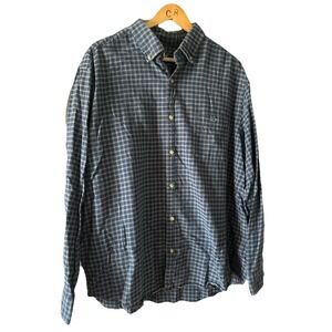 Vineyard Vines Shirt‎ Mens XL Blue Check Flannel Whale Logo Long Sleeve